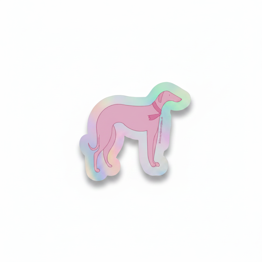 Hund (pink) Sticker | Hologrammeffekt