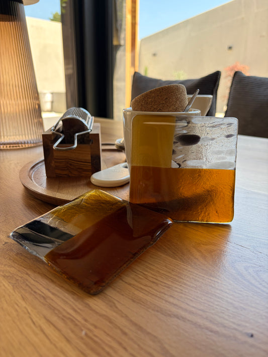 Glas-Untersetzer "Cowgirl Beth"